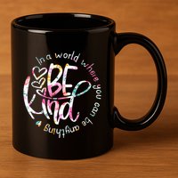 In A World Where You Can Be Anything Be Kind Kindness 11oz C Handle Ceramic Mug
