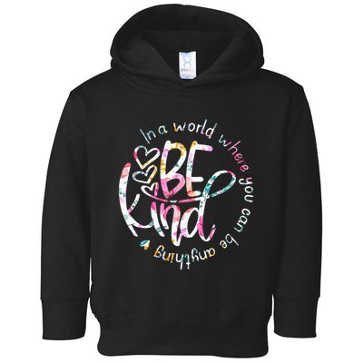 In A World Where You Can Be Anything Be Kind Kindness Toddler Hoodie