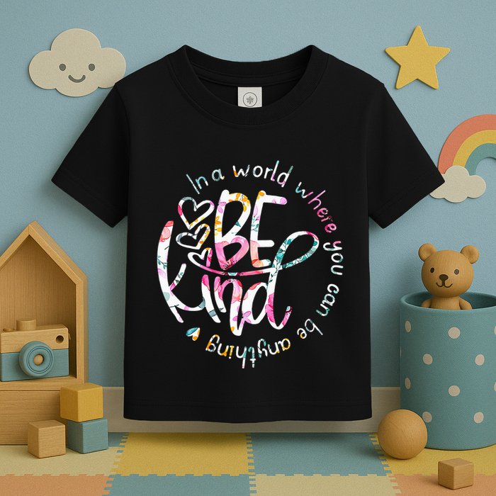 In A World Where You Can Be Anything Be Kind Kindness Toddler T-Shirt