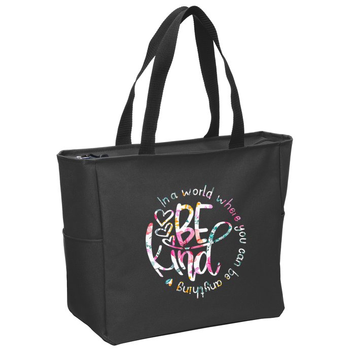 In A World Where You Can Be Anything Be Kind Kindness Zip Tote Bag