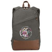 In A World Where You Can Be Anything Be Kind Kindness Cotton Canvas Backpack