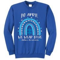 In April We Wear Blue Rainbow Sweatshirt