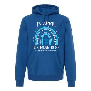 In April We Wear Blue Rainbow Premium Hoodie