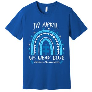 In April We Wear Blue Rainbow Premium T-Shirt