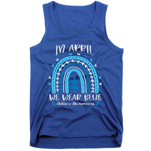 In April We Wear Blue Rainbow Tank Top