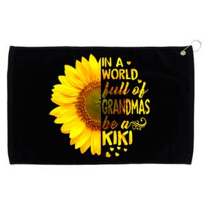 In A World Full Of Grandmas Be Kiki Sunflower Grommeted Golf Towel