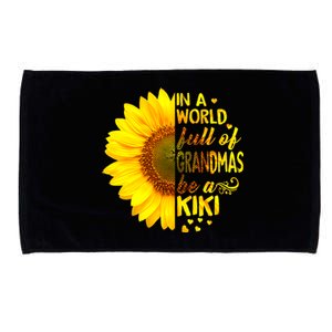 In A World Full Of Grandmas Be Kiki Sunflower Microfiber Hand Towel