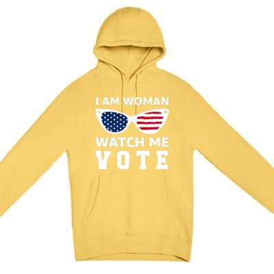 I Am Woman Watch Me Vote Premium Pullover Hoodie