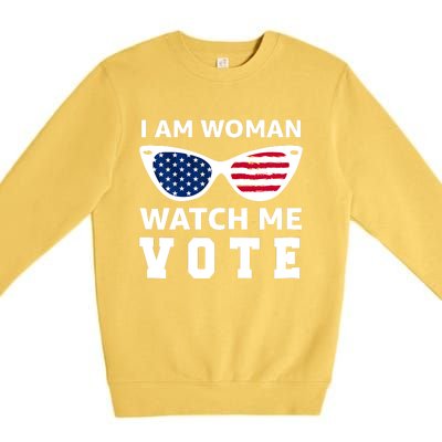 I Am Woman Watch Me Vote Premium Crewneck Sweatshirt