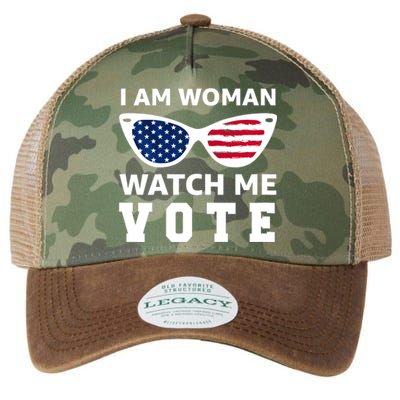 I Am Woman Watch Me Vote Legacy Tie Dye Trucker Hat