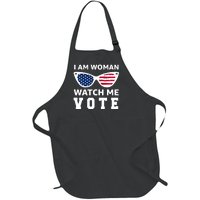 I Am Woman Watch Me Vote Full-Length Apron With Pockets