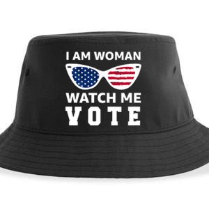 I Am Woman Watch Me Vote Sustainable Bucket Hat