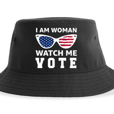 I Am Woman Watch Me Vote Sustainable Bucket Hat