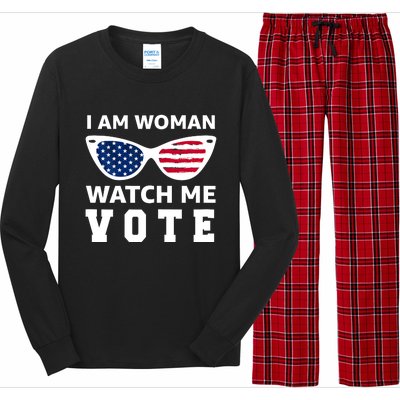 I Am Woman Watch Me Vote Long Sleeve Pajama Set