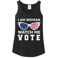 I Am Woman Watch Me Vote Ladies Essential Tank