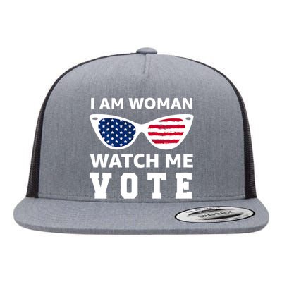 I Am Woman Watch Me Vote Flat Bill Trucker Hat