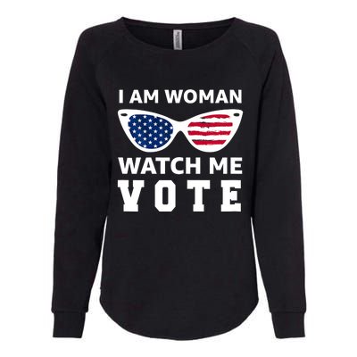 I Am Woman Watch Me Vote Womens California Wash Sweatshirt