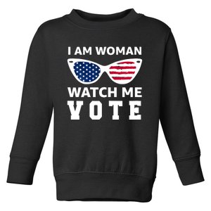 I Am Woman Watch Me Vote Toddler Sweatshirt