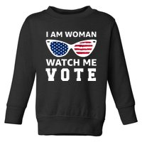 I Am Woman Watch Me Vote Toddler Sweatshirt