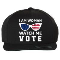 I Am Woman Watch Me Vote Wool Snapback Cap