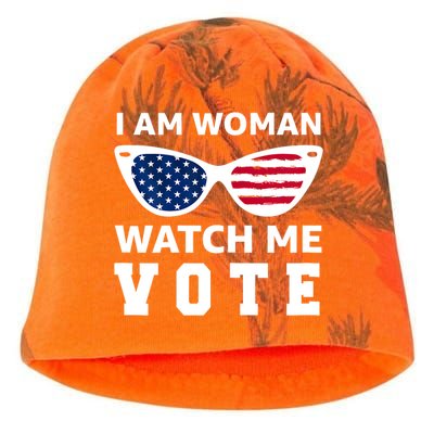 I Am Woman Watch Me Vote Kati - Camo Knit Beanie