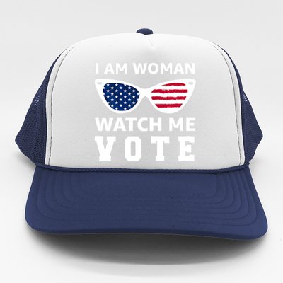 I Am Woman Watch Me Vote Trucker Hat