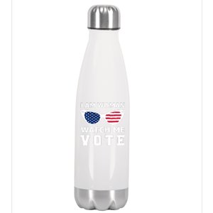 I Am Woman Watch Me Vote Stainless Steel Insulated Water Bottle