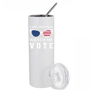 I Am Woman Watch Me Vote Stainless Steel Tumbler