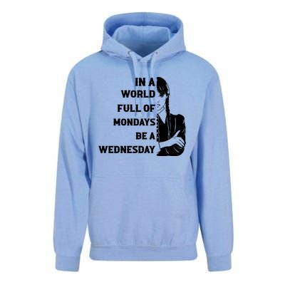 In A World Full Of Mondays Be A Wednesday Funny Quote Unisex Surf Hoodie