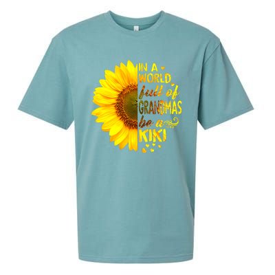 In A World Full Of Grandmas Be Kiki Sunflower Mothers Day Sueded Cloud Jersey T-Shirt