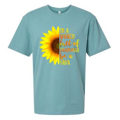 In A World Full Of Grandmas Be A Yaya Sueded Cloud Jersey T-Shirt