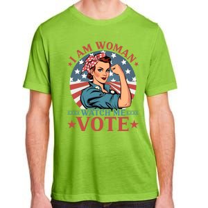 I Am Woman Watch Me Vote Adult ChromaSoft Performance T-Shirt