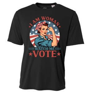 I Am Woman Watch Me Vote Cooling Performance Crew T-Shirt