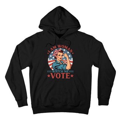 I Am Woman Watch Me Vote Hoodie