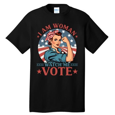 I Am Woman Watch Me Vote Tall T-Shirt