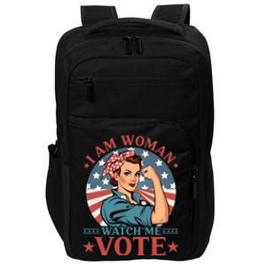 I Am Woman Watch Me Vote Impact Tech Backpack