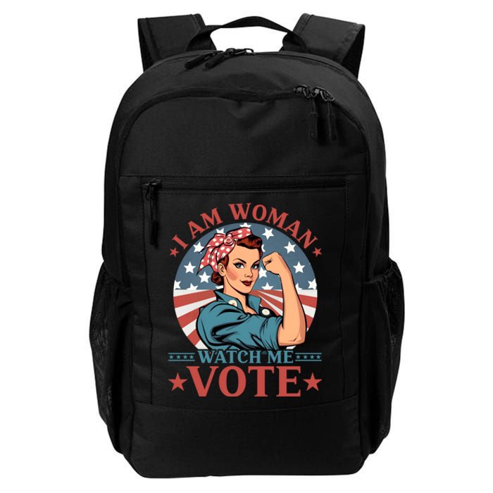 I Am Woman Watch Me Vote Daily Commute Backpack