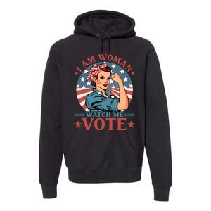 I Am Woman Watch Me Vote Premium Hoodie