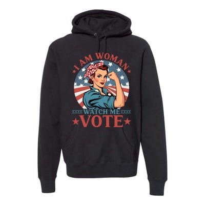 I Am Woman Watch Me Vote Premium Hoodie