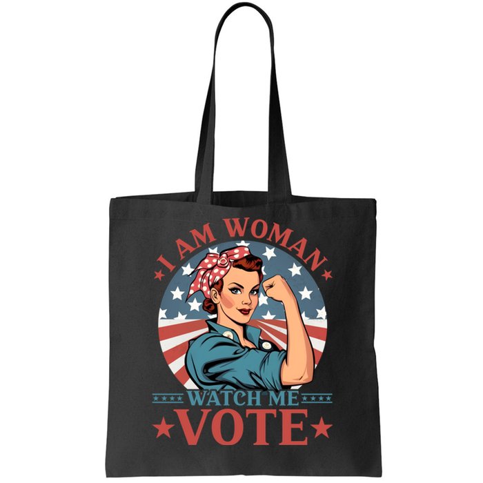 I Am Woman Watch Me Vote Tote Bag