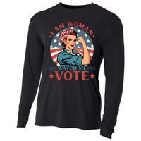 I Am Woman Watch Me Vote Cooling Performance Long Sleeve Crew