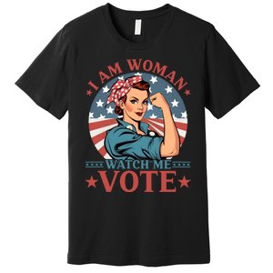 I Am Woman Watch Me Vote Premium T-Shirt