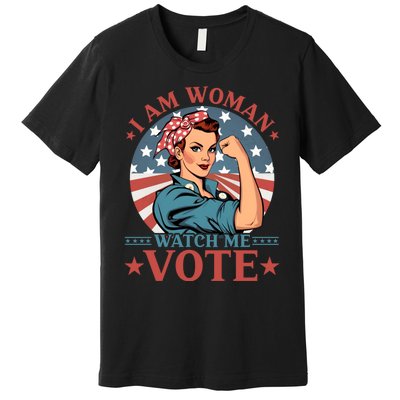 I Am Woman Watch Me Vote Premium T-Shirt