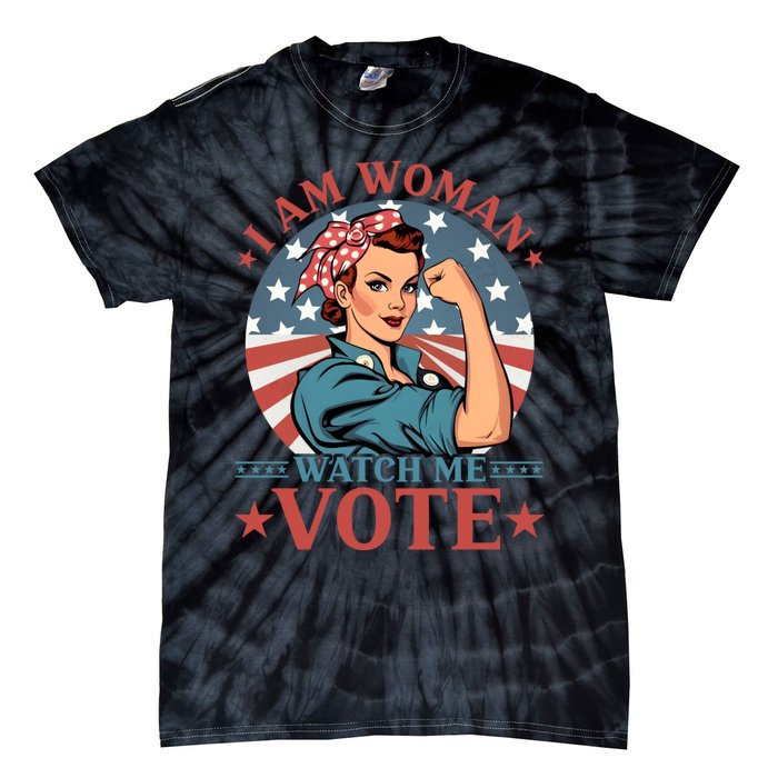 I Am Woman Watch Me Vote Tie-Dye T-Shirt