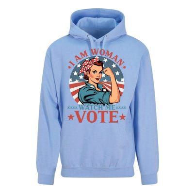 I Am Woman Watch Me Vote Unisex Surf Hoodie