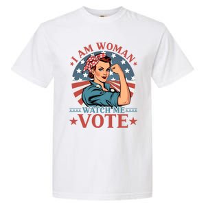 I Am Woman Watch Me Vote Garment-Dyed Heavyweight T-Shirt