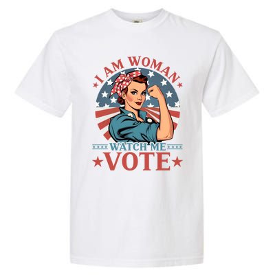 I Am Woman Watch Me Vote Garment-Dyed Heavyweight T-Shirt