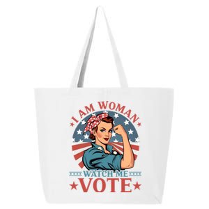 I Am Woman Watch Me Vote 25L Jumbo Tote