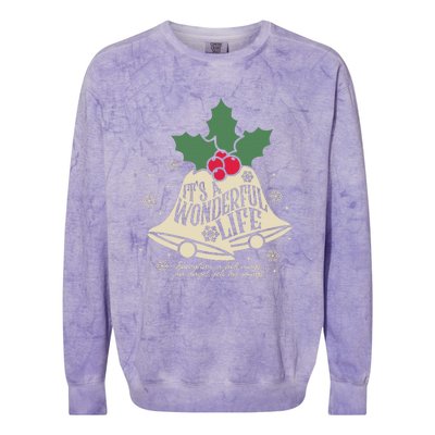 ItS A Wonderful Life Everytime A Bell Rings Christmas Movie Colorblast Crewneck Sweatshirt