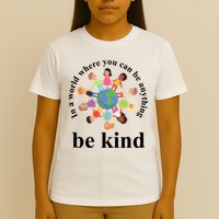 In A World Where You Can Be Anything Be Kind Earth World Kindness Day T-Shirt